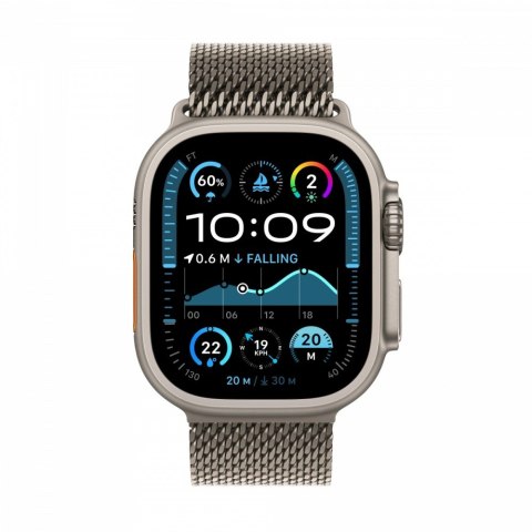 Apple Watch Ultra 2 GPS + Cellular, koperta 49 mm z tytanu w kolorze naturalnym z bransoletą mediolańską L z tytanu w kolorze natural Apple Watch Ultra 2 GPS + Cellular, koperta 49 mm z tytanu w kolorze naturalnym z bransoletą mediolańską L z tytanu w kolorze natural