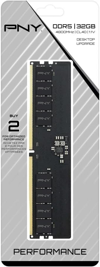 PNY Pamięć do PC DDR5 32GB 4800 bulk MD32GSD54800-BLK PNY Pamięć do PC DDR5 32GB 4800 bulk MD32GSD54800-BLK