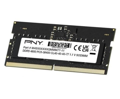 PNY Pamięć do notebooka 16GB DDR5 SODIMM 4800 MN16GSD54800-BLK PNY Pamięć do notebooka 16GB DDR5 SODIMM 4800 MN16GSD54800-BLK