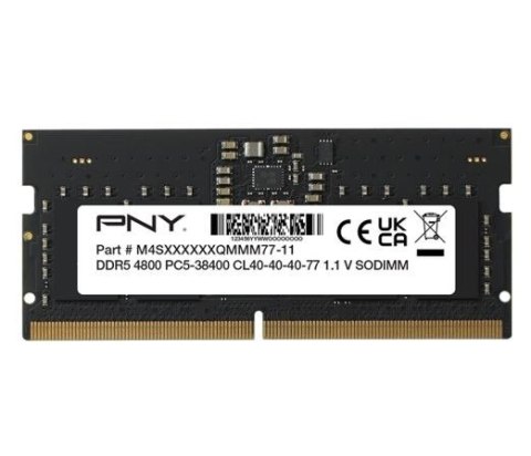 PNY Pamięć do notebooka 16GB DDR5 SODIMM 4800 MN16GSD54800-BLK PNY Pamięć do notebooka 16GB DDR5 SODIMM 4800 MN16GSD54800-BLK