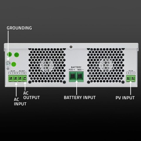 Qoltec Hybrydowy inwerter solarny Off-Grid 2.5kVA | 2.5kW | 100A | MPPT | LCD | BMS | Sinus