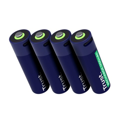 Trust Baterie akumulatory AA USB-C 4 sztuki Trust Baterie akumulatory AA USB-C 4 sztuki