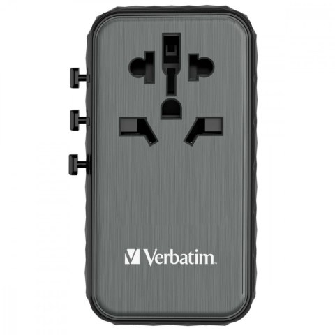 Verbatim Adapter podróżny UTA-06 32121 ładowarka GaN PD 100W, QC 4+, 2x USB-C, 2x USB-A, 180 krajów