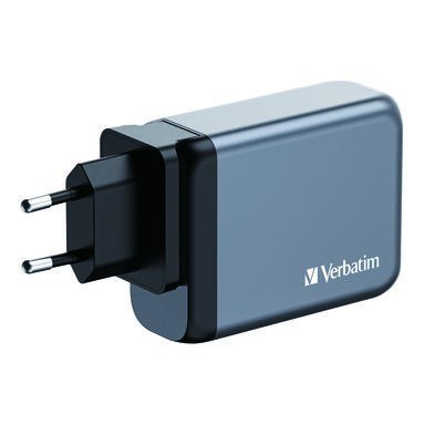 Verbatim Ładowarka GNC-100 32202 GaN 100W, 3xUSB-C,1x USB-A, QC 3.0, PD 3.0 UE / UK Verbatim Ładowarka GNC-100 32202 GaN 100W, 3xUSB-C,1x USB-A, QC 3.0, PD 3.0 UE / UK