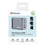 Verbatim Ładowarka GNC-200 32204 GaN 200W, PD 3.0, QC 3.0, 3x USB-C, 1x USB-A, UE/UK