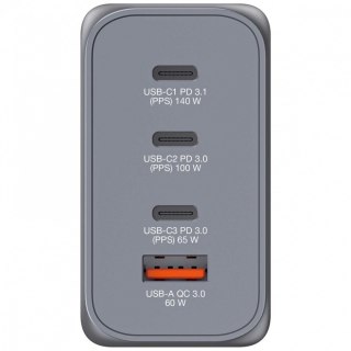 Verbatim Ładowarka GNC-240 32205 GaN 240W, PD 3.1, QC 3.0 3x USB-C, 1x USB-A, UE / UK