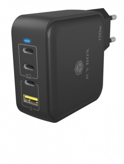 IcyBox Ładowarka IB-PS1040-PD 100 Watt, 2x Type-C, 2x Type-A IcyBox Ładowarka IB-PS1040-PD 100 Watt, 2x Type-C, 2x Type-A