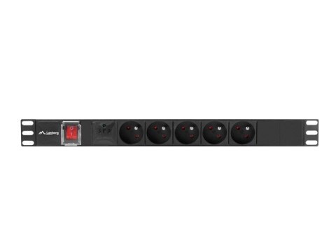 Lanberg Listwa zasilająca rack PDU 19 cali 1U 16A 5x230V 2m czarna Lanberg Listwa zasilająca rack PDU 19 cali 1U 16A 5x230V 2m czarna