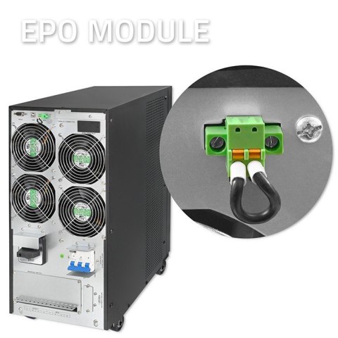 Qoltec Zasilacz awaryjny UPS 3-fazowy | 20kVA | 20kW | LCD | EPO | USB |Power factor 1.0