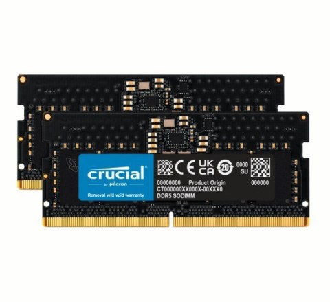 Crucial Pamięć DDR5 SODIMM 24GB/5600 (2*12GB) CL46 (24Gbit) Crucial Pamięć DDR5 SODIMM 24GB/5600 (2*12GB) CL46 (24Gbit)