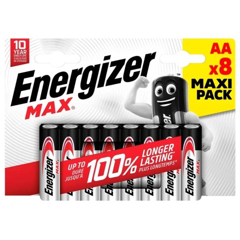Energizer Baterie alkaliczne LR6/AA MAX blister 8 sztuk Energizer Baterie alkaliczne LR6/AA MAX blister 8 sztuk