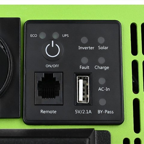 Qoltec Przetwornica solarna 3w1 z funkcją ładowania AC | MPPT | UPS | ATS | 2000W | 4000W | 12V n 230V | Czysty Sinus