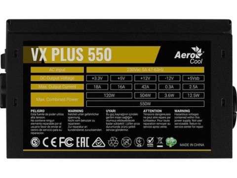 AeroCool Zasilacz PGS VX 550W 80+ BOX AeroCool Zasilacz PGS VX 550W 80+ BOX