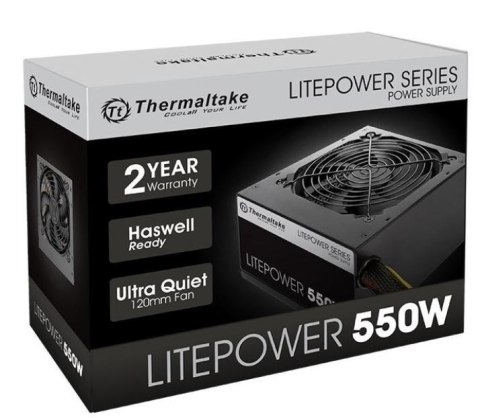 Thermaltake Litepower II Black 550W (Active PFC, 2xPEG, 120mm, Single Rail) Thermaltake Litepower II Black 550W (Active PFC, 2xPEG, 120mm, Single Rail)