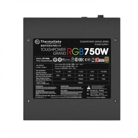 Thermaltake Zasilacz Toughpower Grand RGB Sync 750W Mod.(80+ Gold, 4xPEG, 140mm) Thermaltake Zasilacz Toughpower Grand RGB Sync 750W Mod.(80+ Gold, 4xPEG, 140mm)