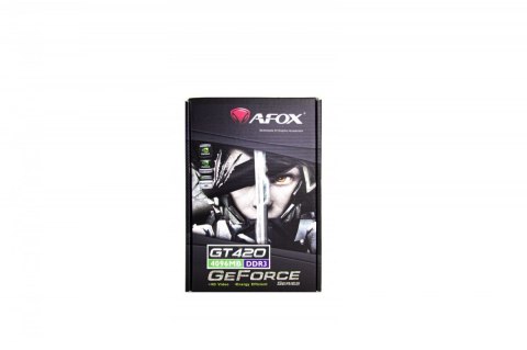AFOX Karta graficzna Geforce GT420 4GB DDR3 128BIT DVI HDMI VGA LP Single Fan AFOX Karta graficzna Geforce GT420 4GB DDR3 128BIT DVI HDMI VGA LP Single Fan