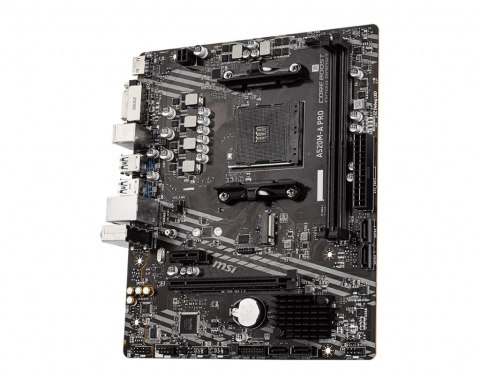 MSI Płyta główna A520M-A PRO AM4 2DDR4 DVI/HDMI USB 3.2 mATX MSI Płyta główna A520M-A PRO AM4 2DDR4 DVI/HDMI USB 3.2 mATX