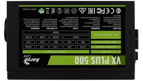 AeroCool Zasilacz VX PLUS 500W ATX AeroCool Zasilacz VX PLUS 500W ATX