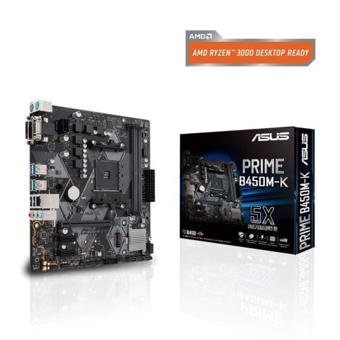 Asus Płyta główna PRIME B450M-K II AM4 2D DR4 DVI/DSUB/USB3.1/M.2 mATX Asus Płyta główna PRIME B450M-K II AM4 2D DR4 DVI/DSUB/USB3.1/M.2 mATX