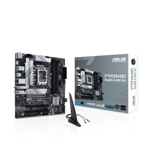 Asus Płyta główna PRIME B660M-A WIFI D4 s1700 4DDR4 HDMI M.2 mATX Asus Płyta główna PRIME B660M-A WIFI D4 s1700 4DDR4 HDMI M.2 mATX