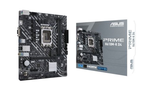 Asus Płyta główna PRIME H610M-K D4 s1700 2DDR4 D-Sub/HDMI M.2 mATX Asus Płyta główna PRIME H610M-K D4 s1700 2DDR4 D-Sub/HDMI M.2 mATX