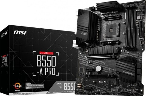 MSI Płyta główna B550 A-PRO AM4 4DDR4 HDMI/DP M.2 ATX MSI Płyta główna B550 A-PRO AM4 4DDR4 HDMI/DP M.2 ATX