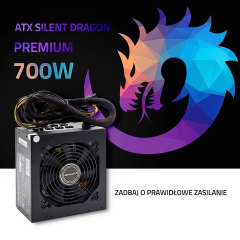 Qoltec Zasilacz ATX SILENT DRAGON 700W | 80 Plus | Gaming Qoltec Zasilacz ATX SILENT DRAGON 700W | 80 Plus | Gaming