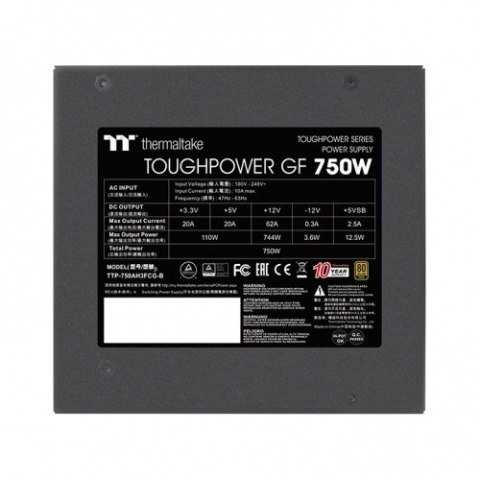 Thermaltake Zasilacz - ToughPower GF 750W Modular 80+Gold Thermaltake Zasilacz - ToughPower GF 750W Modular 80+Gold