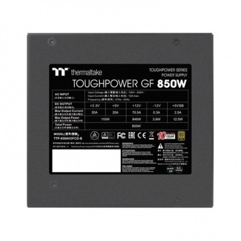 Thermaltake Zasilacz - ToughPower GF 850W Modular 80+Gold Thermaltake Zasilacz - ToughPower GF 850W Modular 80+Gold