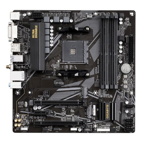 Gigabyte Płyta główna B550M DS3H AC AM4 4DDR4 HDMI/DVI M.2 mATX Gigabyte Płyta główna B550M DS3H AC AM4 4DDR4 HDMI/DVI M.2 mATX