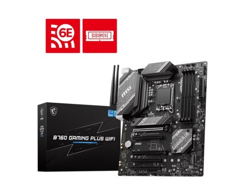 MSI Płyta główna B760 GAMING PLUS WIFI s1700 4DDR5 DP/HDMI ATX MSI Płyta główna B760 GAMING PLUS WIFI s1700 4DDR5 DP/HDMI ATX