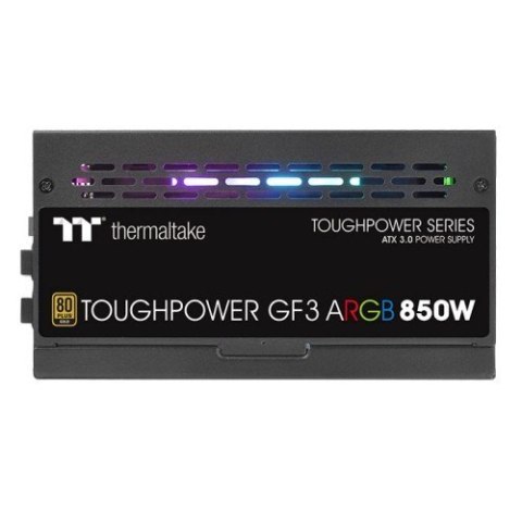 Thermaltake Zasilacz - Toughpower GF3 ARGB 850W Gold F Modular 14cm Gen5 Thermaltake Zasilacz - Toughpower GF3 ARGB 850W Gold F Modular 14cm Gen5